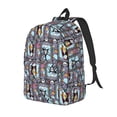 thumbnail image 1 of Goofa The Nightmare Before Christmas Pattern Durable Canvas Daypack - High-Quality Vintage Backpack, Compact & Versatile for Travel and Everyday Use-Medium, 1 of 5
