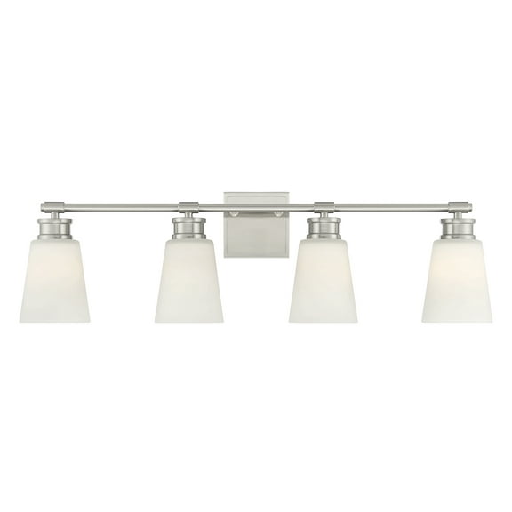 Trade Winds Billie 4-Light Bathroom Vanity Light in Brushed Nickel