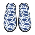 thumbnail image 2 of KLL Whale Slippers for Women Men House Slip on Indoor Outdoor Bedroom Furry Fleece Lined Ladies Comfy Anti-Skid Rubber Hard Sole-Medium, 2 of 8
