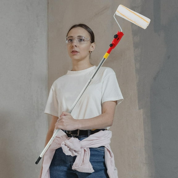 OUNONA Multi Angle Paint Brush Extender Holder for 1 Set Paint Brush Roller Scraper with Secure Handle Grip and Rotating Head