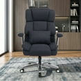 thumbnail image 5 of EOP 600LBS Big and Tall Heavy Duty Office Chair, Ergonomic Massage Desk Chair with 4D Adjustable Armrests, Fabric Executive Chair with Lumbar Support & Quiet Dual Rubber Wheels, Black, 5 of 11