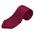 thumbnail image 2 of ZheElen Cravate Tricotée Mode pour Hommes Cravate Étroite Décontractée Marron Rouge, 2 of 6