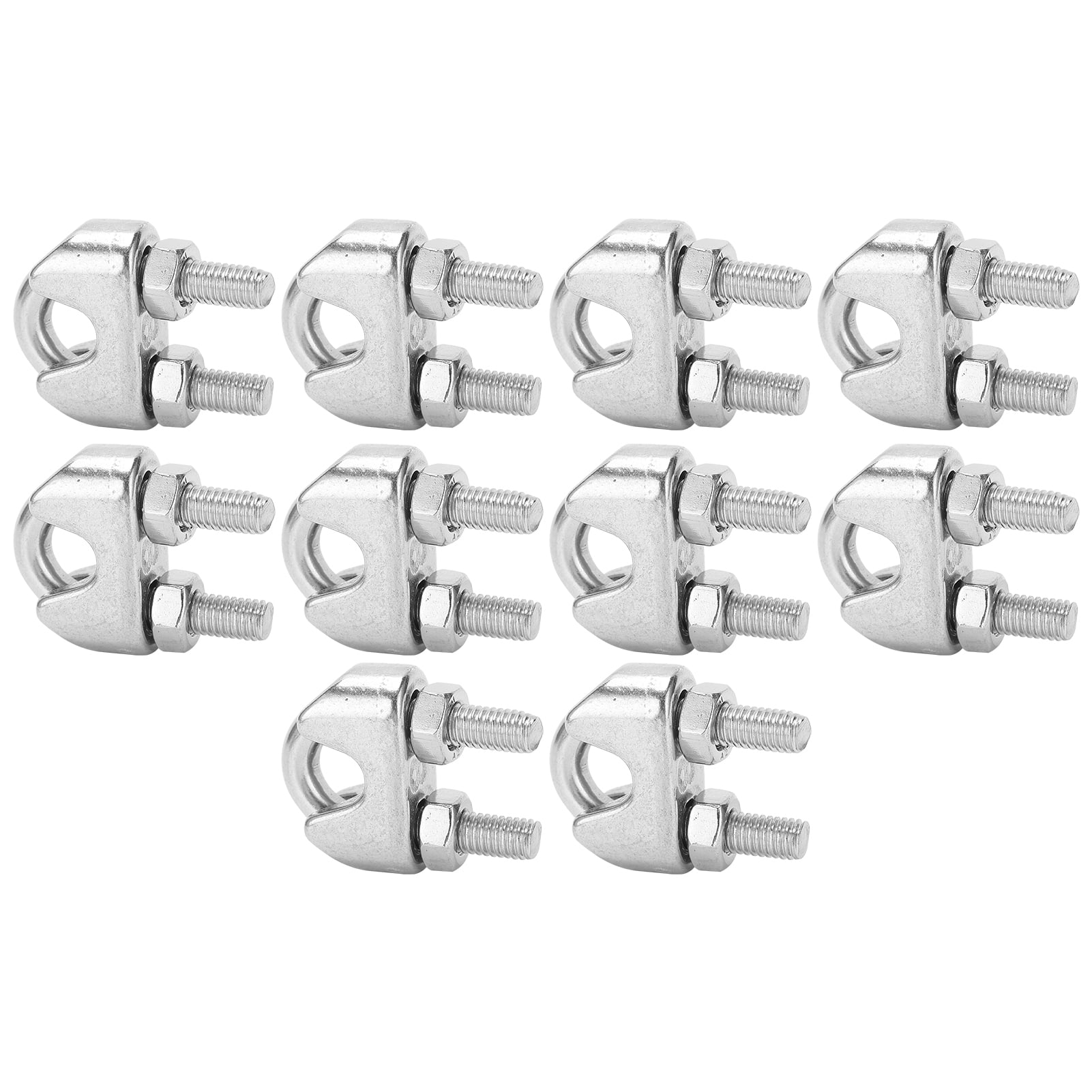 M8 Wire Rope Cable Clamp 5/16", 304 Stainless Steel U Bolt Saddle Fastener