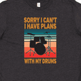 thumbnail image 4 of Inktastic Drummer Funny Retro Plans With My Drums Youth T-Shirt, 4 of 5