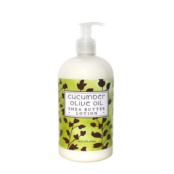 Greenwich Bay Trading Company Greenwich Bay ACEITE DE OLIVA Manteca de karité Loción para manos y cuerpo enriquecida con manteca de cacao oz pepino 16 fl oz