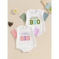 thumbnail image 3 of Suealasg Baby Boys Girls Summer Outfit Short Sleeve Crew Neck Letter Embroidery Romper Bodysuit 3M 6M 9M 12M 18MCute One Piece Clothes for Newborn Boys Girls, 3 of 9