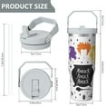 thumbnail image 5 of 1pc Halloween Witch 30oz Tumbler with Straw & Handle - Insulated Stainless Steel Cup | Holiday Gift for Man Women (Christmas, Valentine's, Birthday), 5 of 7