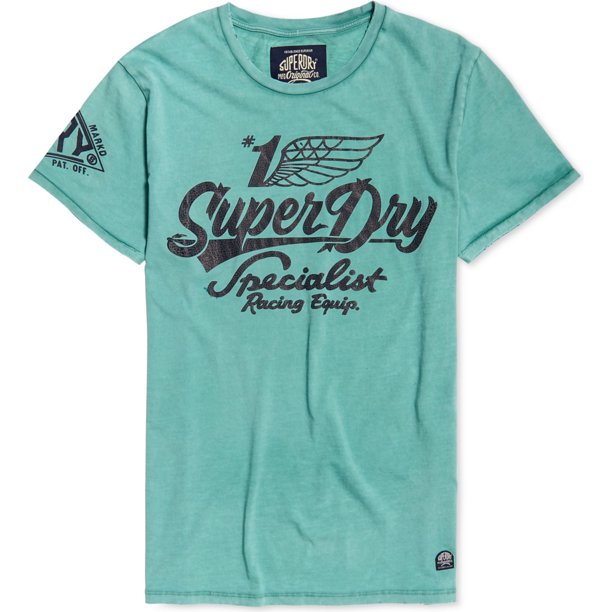 Camiseta gráfica Superdry Premium Racing Equipment para hombre verde XX-Large