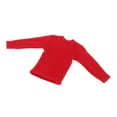 thumbnail image 2 of Chemise à Manches Longues Mini Échelle 1/12 Durable Mode Décontractée Uniforme Costume Rouge, 2 of 8