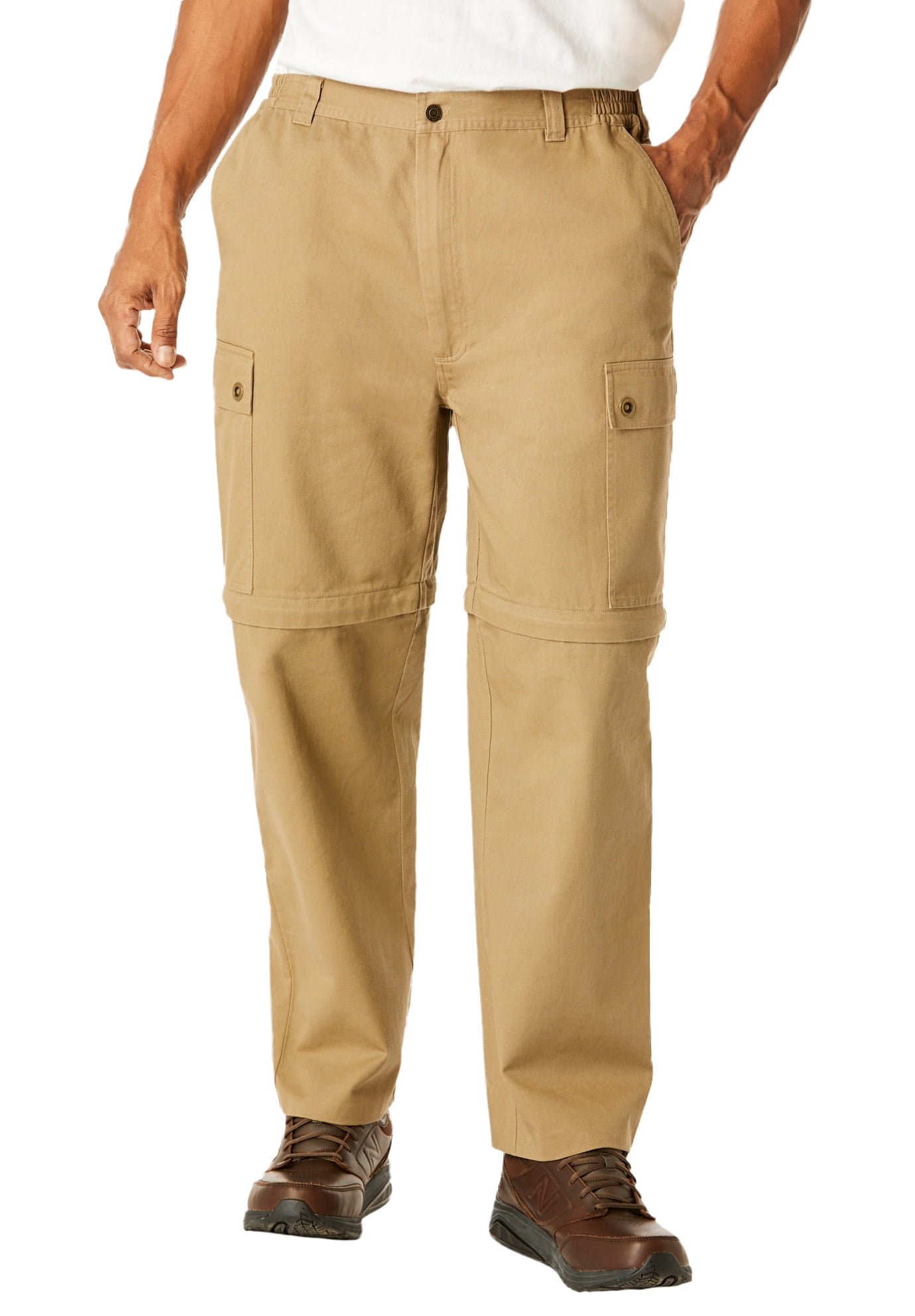 Kingsize Men's Big & Tall Zip-Off Convertible Twill Cargo Pant