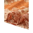 thumbnail image 6 of DARING DIVA Women's Boho Floral Mini Skirt Drawstring Flowy Skirts X-Small Deep Orange, 6 of 6