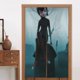 thumbnail image 1 of Cortina para puerta de Mavis Drácula, cortina opaca con estampado de patrón, cortina divisoria para habitación, tapiz para decoración del hogar, 34" de ancho x 56" de largo, 1 of 1