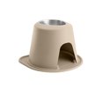thumbnail image 1 of WeatherTech Système d'Alimentation pour Animaux de Compagnie 12 Pouces de Hauteur - Acier Inoxydable - Beige, 1 of 1