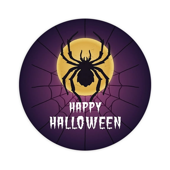 40Pcs Happy Halloween Tarantula Stickers 2 Inch Round Labels For Halloween Party Favors