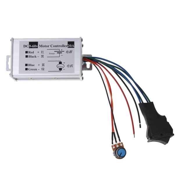Controlador Velocidad DC PWM Reversible Corriente Pulso Placa Control 20A 12V 24V 36 V 48 V A 60 V