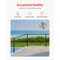 thumbnail image 4 of Cable Railing Post, 42x2x2 Inch Corner Railing Post, with L-Shaped Pre-Drilled Holes, Stainless Steel Cable Rail Post with Horizontal and Curved Bracket, 1-Pack, Black, 1JZLGZXHS1065S1EW001V0, 4 of 7
