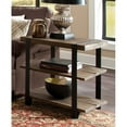 thumbnail image 4 of Alaterre Modesto 2-Shelf Metal Strap and Reclaimed Wood End Table, Rustic Natural, 4 of 5