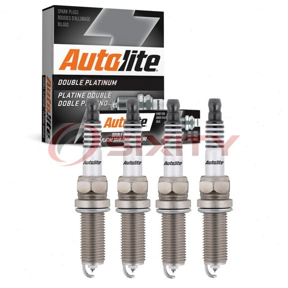 4 pc Autolite APP5702 Double Platinum Spark Plugs for 88901008 W145T30 Ignition Wire Secondary Fits select: 2012-2015 HONDA CIVIC, 2010-2014 HONDA CR-V