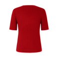 thumbnail image 5 of BRDFRL Women Summer Knit Shirt Blouse V Neck Short Sleeve Pullover Sweater Tops Red 2XL, 5 of 6