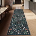 thumbnail image 1 of Carpet Runner Lahome Insect Botanic Black 80 x 305 cm, 1 of 9