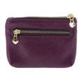 thumbnail image 4 of Unique Bargains 1 Pc Coin Purse Wallet Portable Symmetrical Three Zipper Pocket Coin Purse Pouch Purple Red, 4 of 5
