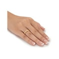 thumbnail image 3 of PalmBeach Jewelry Polished Heart-Link Eternity Ring in Solid 10k Yellow Gold, 3 of 4