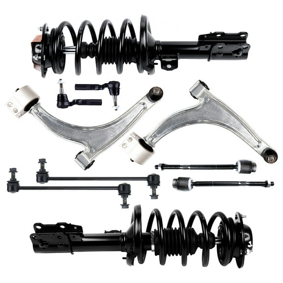 CCIYU StrutsFits 05 06 07 08 09 10 for Chevrolet Malibu, 07 08 for Saturn Aura Includes Strut Spring Assembly, Control Arm and Ball Joint Assembly, Stabilizer Bar Link Kit, Tie Rod End