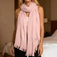thumbnail image 2 of UJNDER Solid Color Long Scarf for Soft Breathable Versatile Fashion Wrap Shawl Elegant Daily Wear Pink One Size, 2 of 5