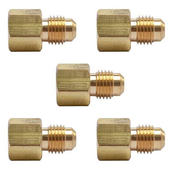 LTWFITTING Brass Flare 1/4" OD x 1/8" Female NPT Female Connector Tube Fitting(Pack of 5)