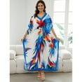 thumbnail image 2 of Sunforyou Plus Size Caftans Loungewear Kaftan Dresses Swimsuit Cover up Lightweight Moo Moos for Women, 2 of 6