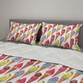 thumbnail image 2 of Ice Cream Comforter & Sham Bedding Set, Tasty Summer Desserts Refreshments Soft and Food Frosting Various Flavors, 3 pcs Duvet Set Microfiber Filling Quilt, 5 Sizes, Multicolor, by Ambesonne, 2 of 4