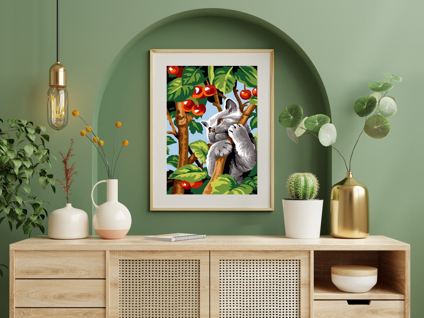 Needlepoint canvas for halfstitch without yarn Branch Games Unit SEU928.396 Seg De Paris Printed Tapestry Canvas