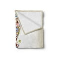 thumbnail image 2 of Goat Soft Flannel Fleece Throw Blanket, Reared up Grandioso Horns and Colorful Oriental Ornaments as Zodiac, Cozy Plush for Indoor and Outdoor Use, 50" x 70", Multicolor, by Ambesonne, 2 of 5
