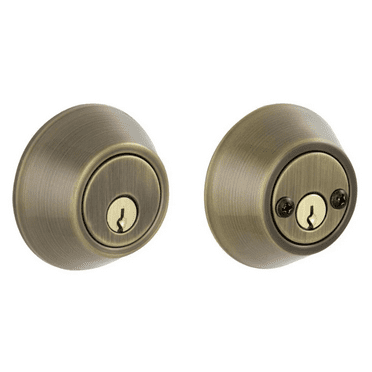 Essentials by Schlage, Antique Brass Double Cylinder Deadbolt