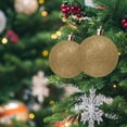 thumbnail image 2 of Adornos navideños de 5 pulgadas - Bolas de purpurina irrompibles para árbol/corona, paquete a granel de bolas colgantes de plástico, decoración navideña para fiestas y hogar (doradas), 2 of 4