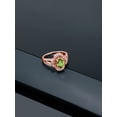 thumbnail image 4 of Gem Stone King 1.79 Ct Oval Green Peridot 18K Rose Gold Plated Silver Women's Split Shank Statement Ring, 4 of 6
