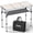 Silver, variant on Anbte 3ft Tri-fold Camping Table, 3 Adjustable Height Aluminum Folding Table with Storage Net, for Outdoor BBQ Picnic
