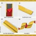 thumbnail image 5 of 16.54Ft x 0.7in Molding Trim Peel and Stick Gold Flexible Self Adhesive Waterproof Wall Mirror Corner Round Edge Tile Trim Ceiling Countertop for Floor Furniture Baseboard Border Door Golden 1pc, 5 of 9