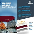 thumbnail image 7 of Knox T31D-Z3 61-66 in. Universal 3 Bow Bimini Top Replacement Canvas & Mesh Side Blocks - Burgundy, 7 of 7