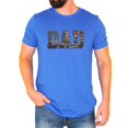 thumbnail image 2 of Patriotic Dad Shirt for Men American Flag Mountain Camo Graphic Tee Outdoor Father's Day Gift Heather Blue Shirt Adult 2XL, 2 of 6