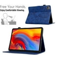 thumbnail image 3 of Case for iPad Pro 11 2024 (A2836, A2837, A3006), Classic PU Leather Folio Kickstand Magnetic Closure Slim Fit Cover for iPad Pro 11 2024 with Auto Wake/Sleep Function Embossing - Darkblue, 3 of 6