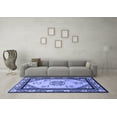 thumbnail image 3 of Ahgly Company Indoor Square Oriental Blue Asian Inspired Area Rugs, 5' Square, 3 of 4