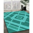 thumbnail image 3 of Ahgly Company Machine Washable Indoor Rectangle Transitional Dark Cyan Green Area Rugs, 8' x 12', 3 of 7