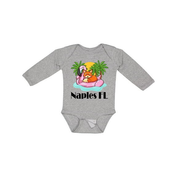 Inktastic Naples Florida Beach Vacation Boys or Girls Long Sleeve Baby Bodysuit