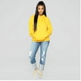 thumbnail image 2 of Loose Casual Net Color Hooded Long Sleeve Sweatshirt Set,Plus Size, 2 of 7