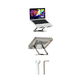 thumbnail image 2 of Base Soporte Para Laptop, tableta Portátil Ajustable, Base Redonda Lab.G Plateado, 2 of 5