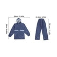 thumbnail image 2 of WEUVEB Imperméable de Moto Réfléchissant Unisexe Double Couche et Pantalon pour Activités Extérieures, 2 of 8