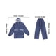 thumbnail image 2 of Conjunto de traje de lluvia reflectante para motocicleta y bicicleta, impermeable y pantalones de lluvia unisex para adultos de doble capa para actividades al aire libre, seguridad nocturna., 2 of 6