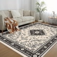thumbnail image 2 of 6.5'x10' hallway carpet runner big carpet for living room area rug washable arrel speckled wool-blend area rug bohemian area rug, 2 of 10