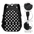 thumbnail image 2 of Hirioo Black and White Polka Dot for Travel Laptop Backpack with USB Charging Port for Men and Women, 2 of 7
